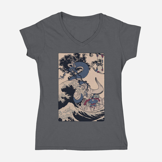 Kaizoku-womens v-neck tee-Zody
