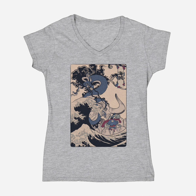 Kaizoku-womens v-neck tee-Zody