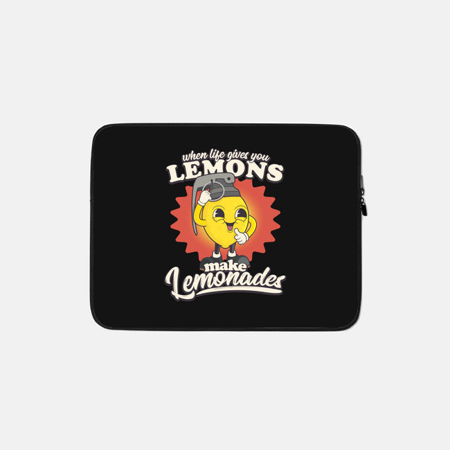 Lemons To Lemonades-none zippered laptop sleeve-RoboMega