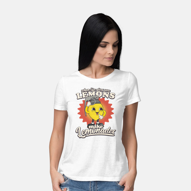 Lemons To Lemonades-womens basic tee-RoboMega