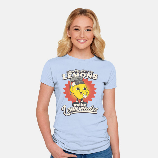 Lemons To Lemonades-womens fitted tee-RoboMega