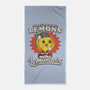 Lemons To Lemonades-none beach towel-RoboMega