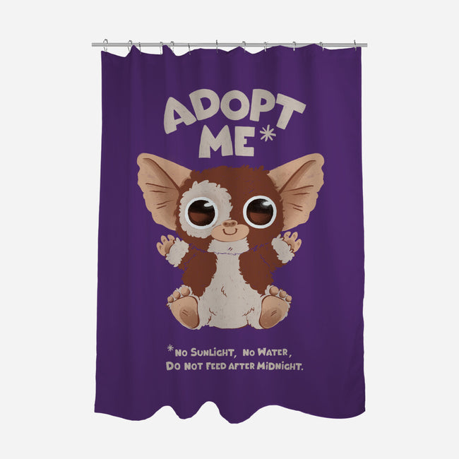 Adopt Me-none polyester shower curtain-ricolaa