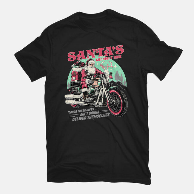 Santa's Midnight Ride-womens fitted tee-momma_gorilla