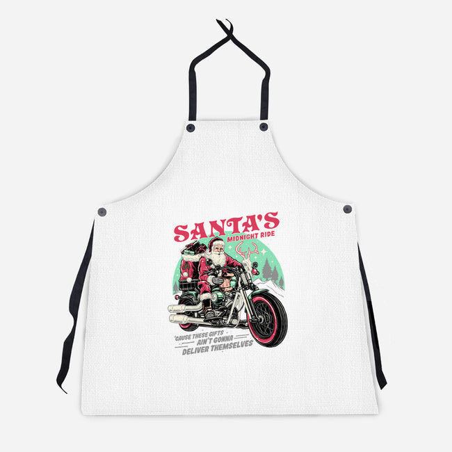 Santa's Midnight Ride-unisex kitchen apron-momma_gorilla