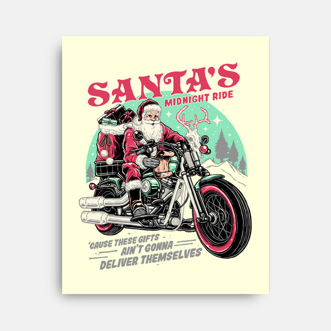 Santa's Midnight Ride-none stretched canvas-momma_gorilla