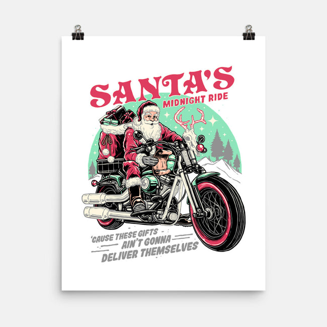 Santa's Midnight Ride-none matte poster-momma_gorilla