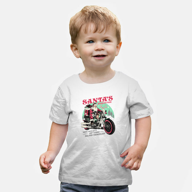 Santa's Midnight Ride-baby basic tee-momma_gorilla