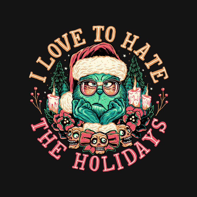 Love To Hate The Holidays-womens fitted tee-momma_gorilla