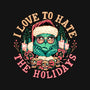 Love To Hate The Holidays-womens fitted tee-momma_gorilla