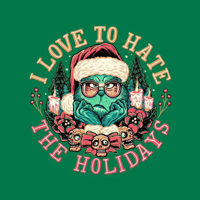 Love To Hate The Holidays-womens fitted tee-momma_gorilla