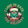 Love To Hate The Holidays-womens fitted tee-momma_gorilla