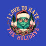 Love To Hate The Holidays-womens fitted tee-momma_gorilla