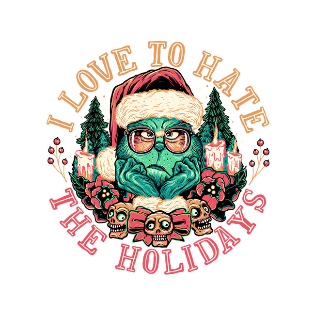 Love To Hate The Holidays-cat basic pet tank-momma_gorilla