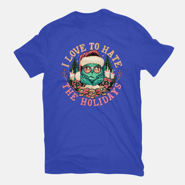 Love To Hate The Holidays-womens fitted tee-momma_gorilla