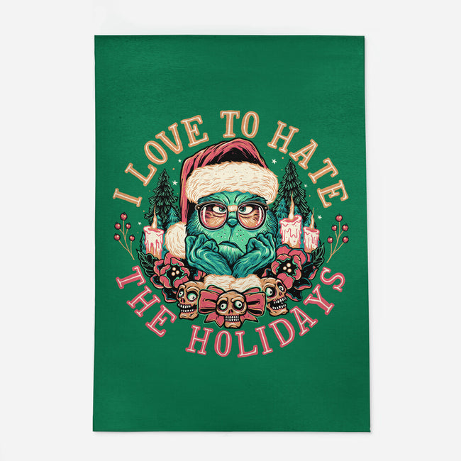 Love To Hate The Holidays-none indoor rug-momma_gorilla