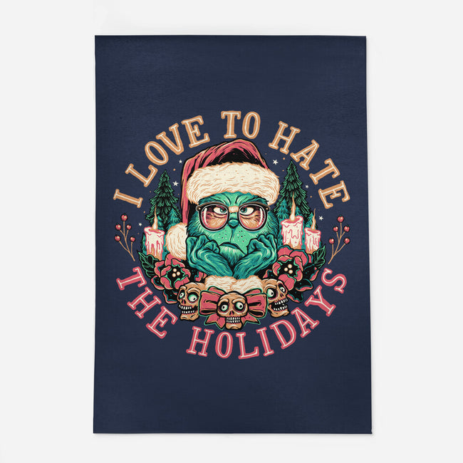 Love To Hate The Holidays-none indoor rug-momma_gorilla