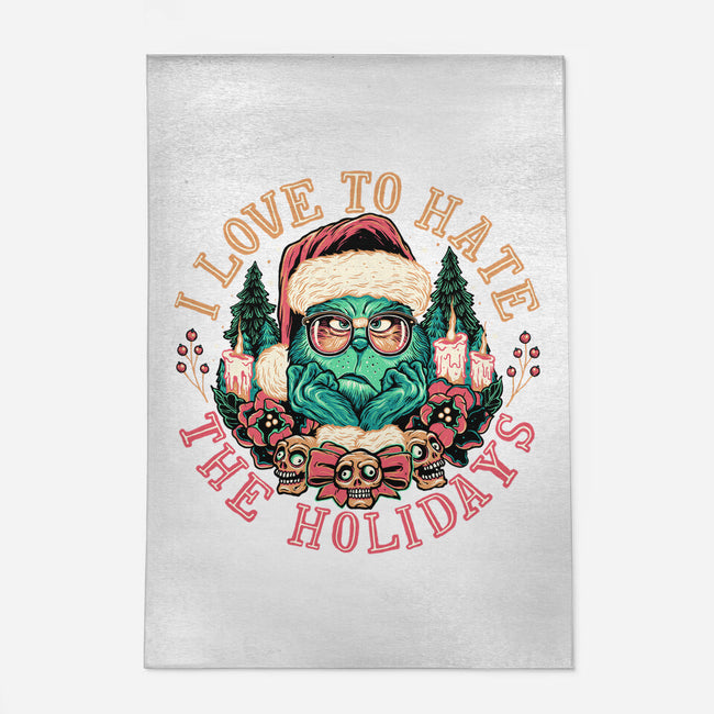 Love To Hate The Holidays-none indoor rug-momma_gorilla