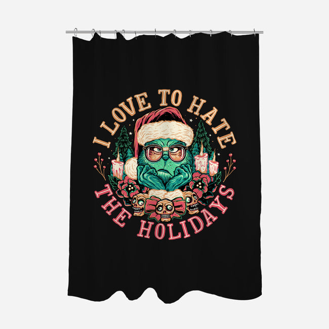 Love To Hate The Holidays-none polyester shower curtain-momma_gorilla