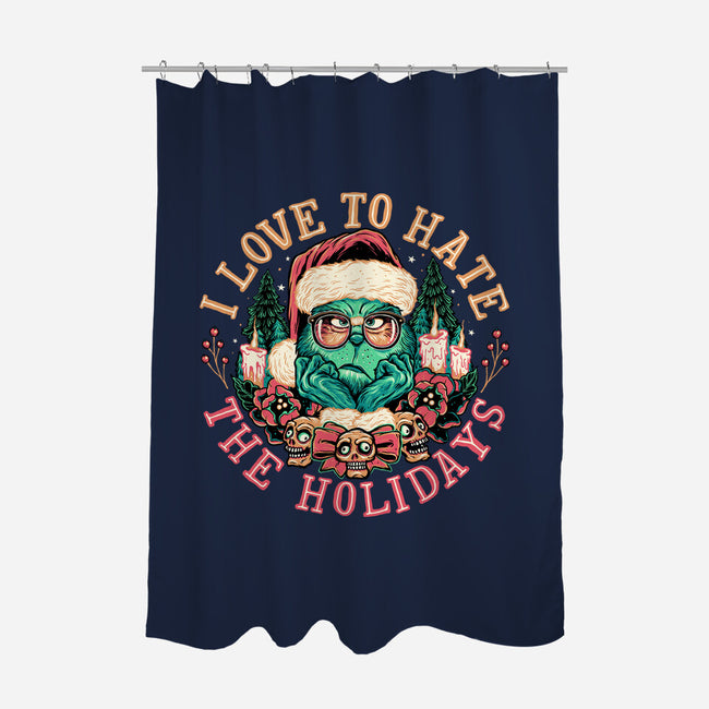 Love To Hate The Holidays-none polyester shower curtain-momma_gorilla