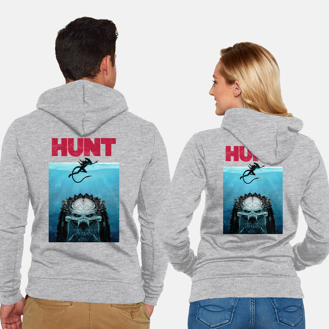 Hunt-unisex zip-up sweatshirt-clingcling