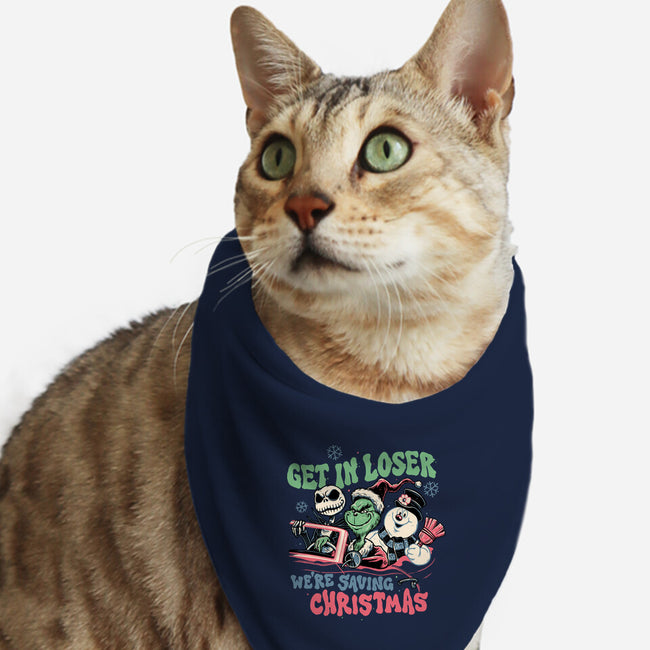 Christmas Losers-cat bandana pet collar-momma_gorilla