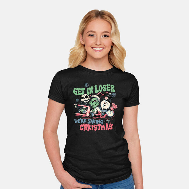 Christmas Losers-womens fitted tee-momma_gorilla