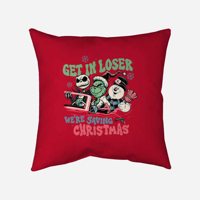 Christmas Losers-none removable cover w insert throw pillow-momma_gorilla
