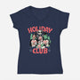Holiday Club-womens v-neck tee-momma_gorilla