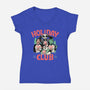 Holiday Club-womens v-neck tee-momma_gorilla