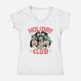 Holiday Club-womens v-neck tee-momma_gorilla