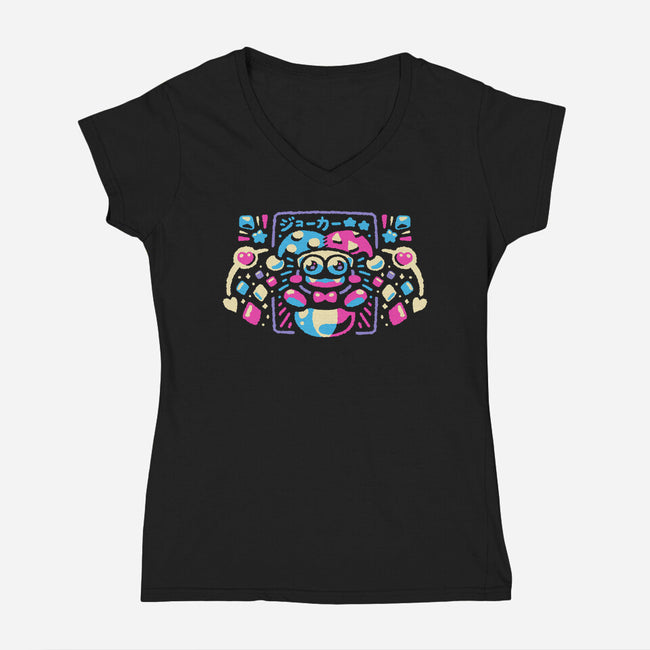 Beware-womens v-neck tee-Minilla