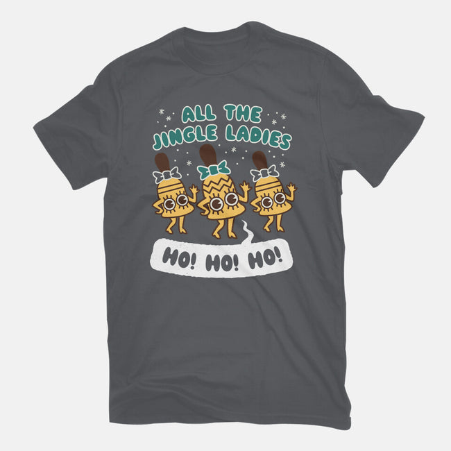 All The Jingle Ladies-womens fitted tee-Weird & Punderful