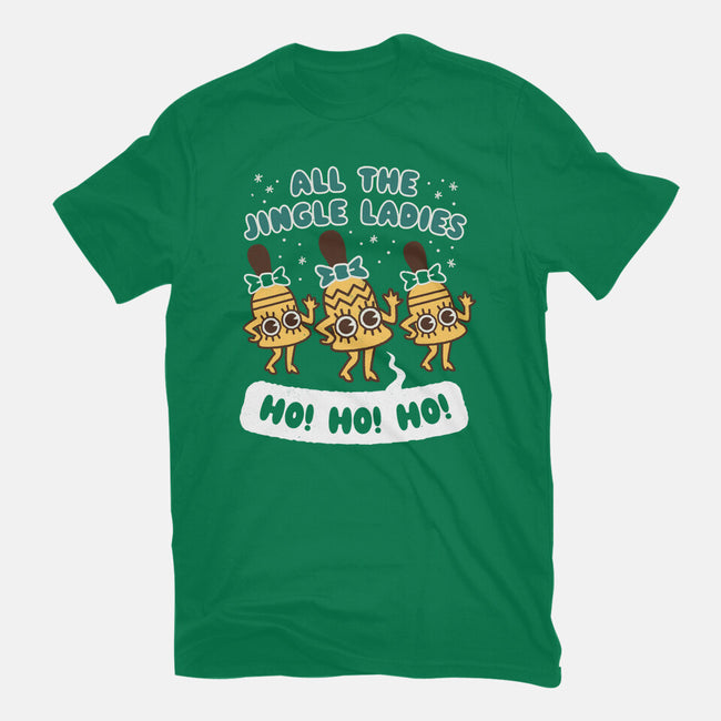 All The Jingle Ladies-womens basic tee-Weird & Punderful