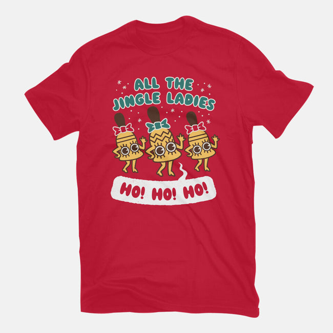 All The Jingle Ladies-womens fitted tee-Weird & Punderful