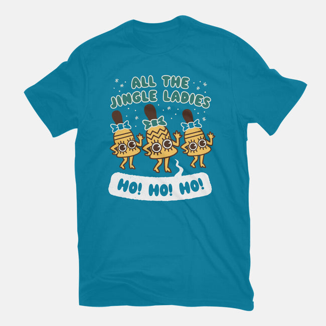 All The Jingle Ladies-womens fitted tee-Weird & Punderful