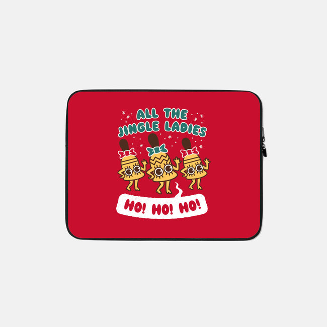 All The Jingle Ladies-none zippered laptop sleeve-Weird & Punderful