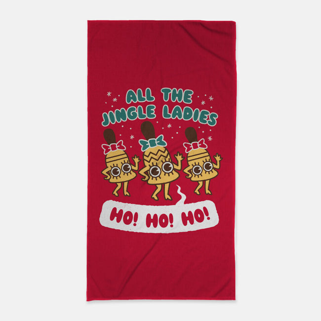 All The Jingle Ladies-none beach towel-Weird & Punderful