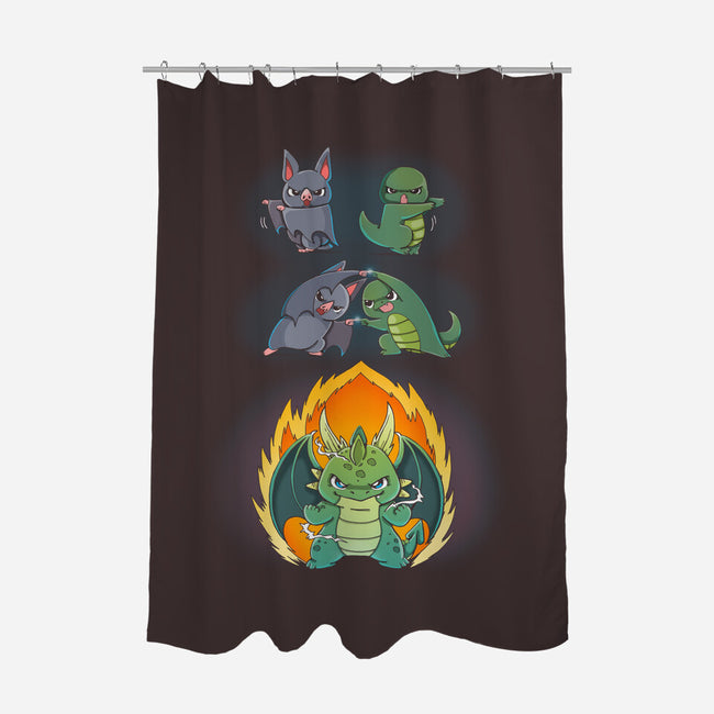 Dragon Fusion-none polyester shower curtain-Vallina84