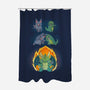 Dragon Fusion-none polyester shower curtain-Vallina84