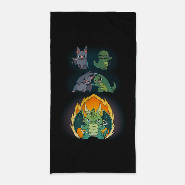 Dragon Fusion-none beach towel-Vallina84