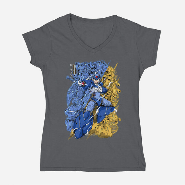 Robot X-womens v-neck tee-Guilherme magno de oliveira