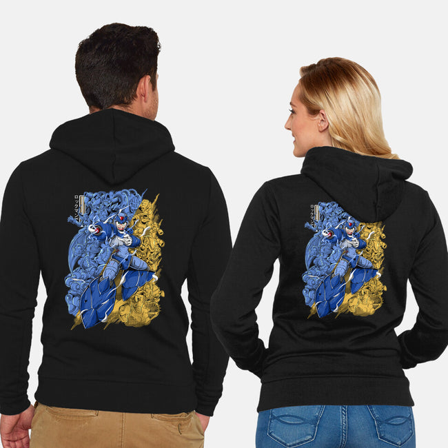 Robot X-unisex zip-up sweatshirt-Guilherme magno de oliveira