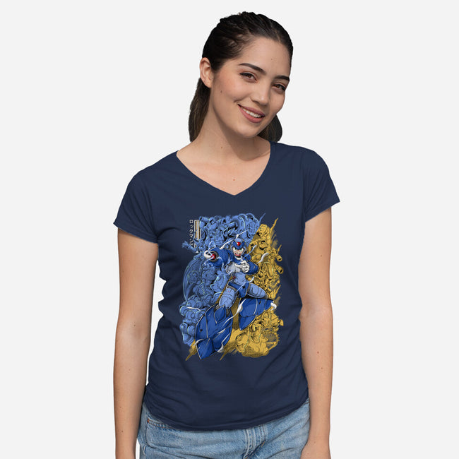 Robot X-womens v-neck tee-Guilherme magno de oliveira