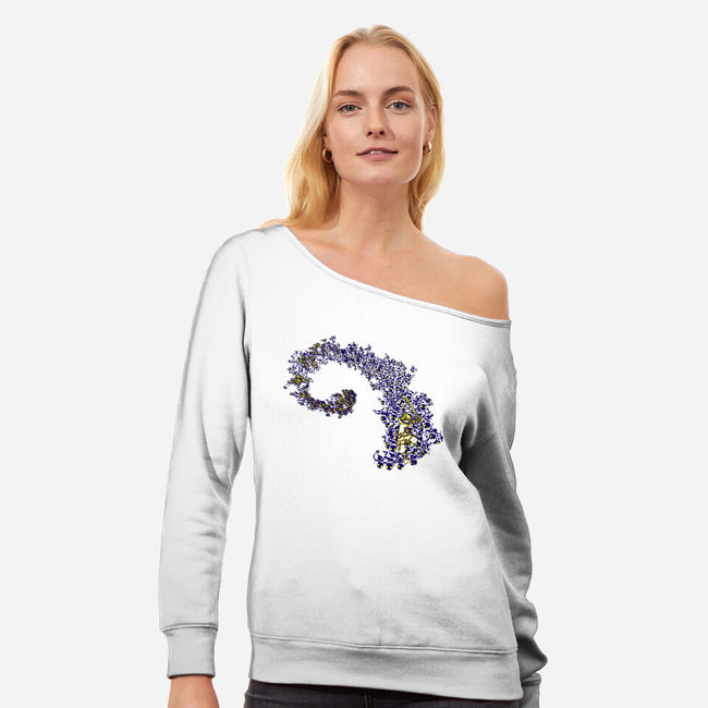 Demon Tide-womens off shoulder sweatshirt-dalethesk8er