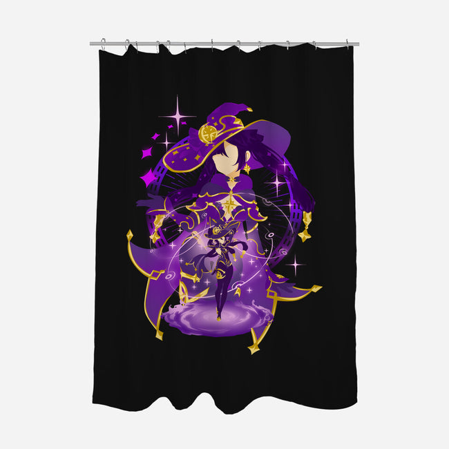 Astral Reflection Mona-none polyester shower curtain-hypertwenty