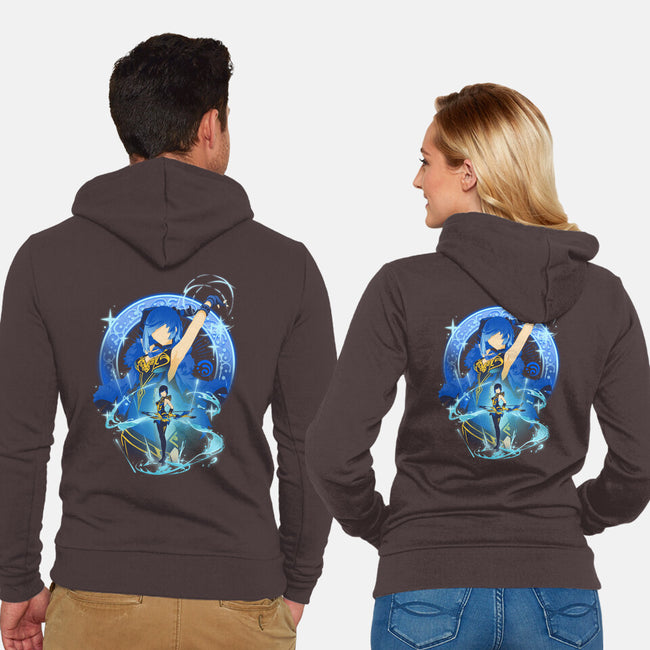 Valley Orchid Yelan-unisex zip-up sweatshirt-hypertwenty