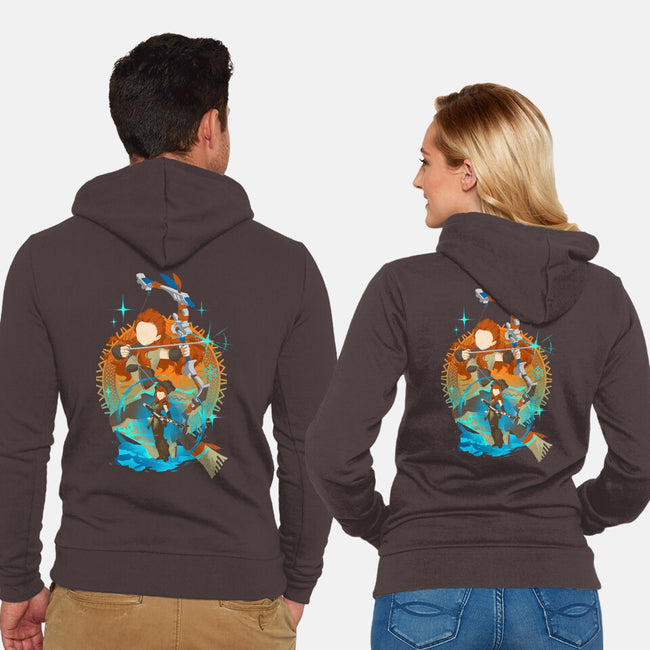 Savior From Another World-unisex zip-up sweatshirt-hypertwenty