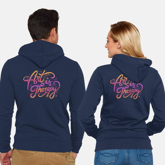 Art Is Therapy-unisex zip-up sweatshirt-tobefonseca