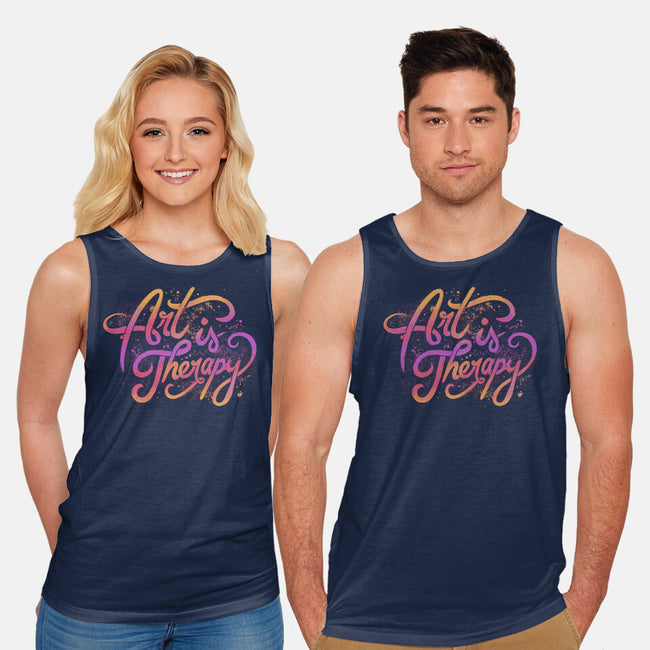Art Is Therapy-unisex basic tank-tobefonseca